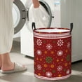 thumbnail image 5 of Naloa Merry Christmas Large Laundry Basket Waterproof Round Collapsible Storage bin with Handles for Hamper Kids Room,Toy Storage, 5 of 6
