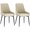 Khaki, variant on HOMCOM Dining Chairs Set of 2, PU Leather Kitchen Chairs with Metal Legs