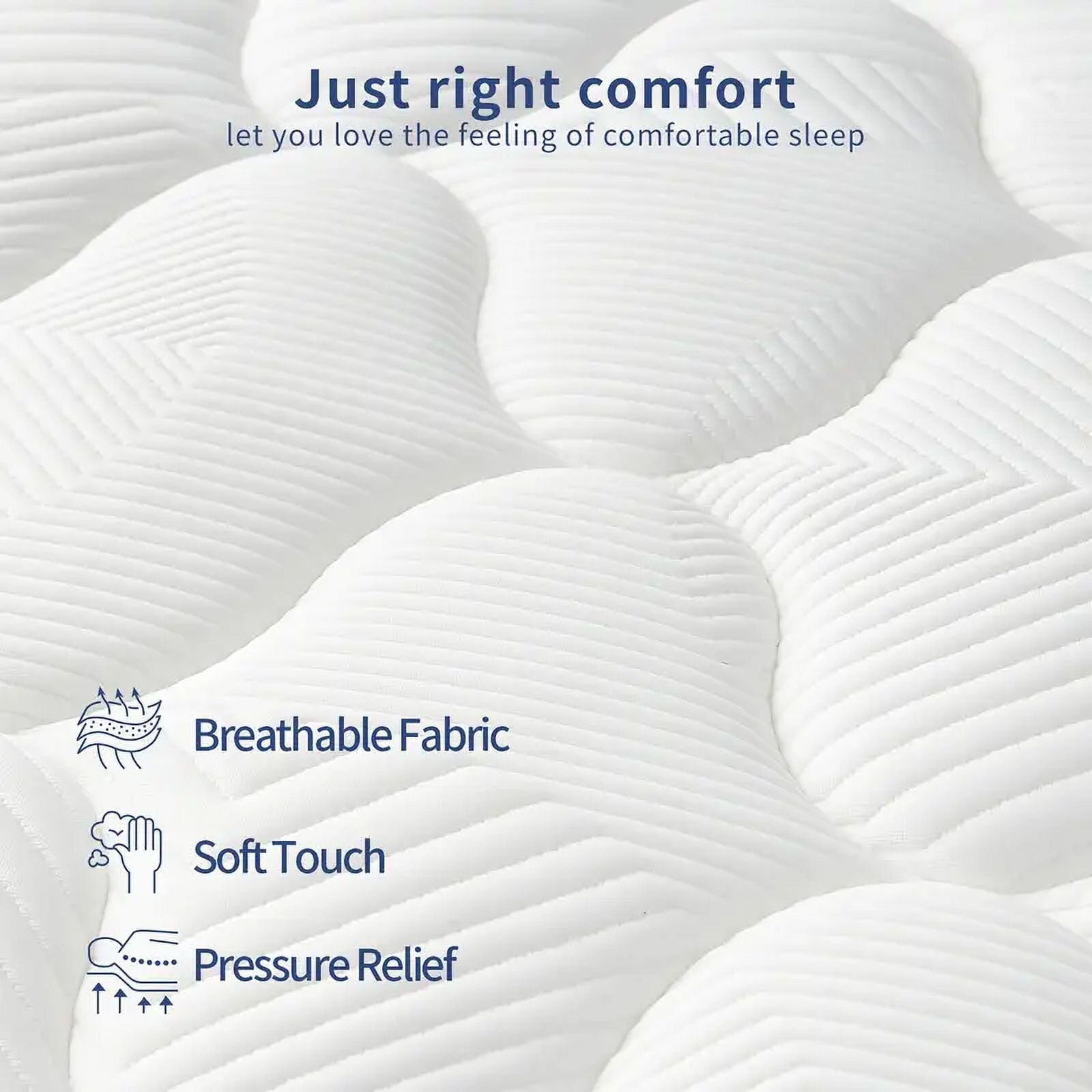 10 Inch FULL Size Mattress in a Box,Gel Memory Foam and Innerspring Hybrid Mattress with Individual Pocket Spring for Motion Isolation,Pressure Relief,Medium Firm Feel