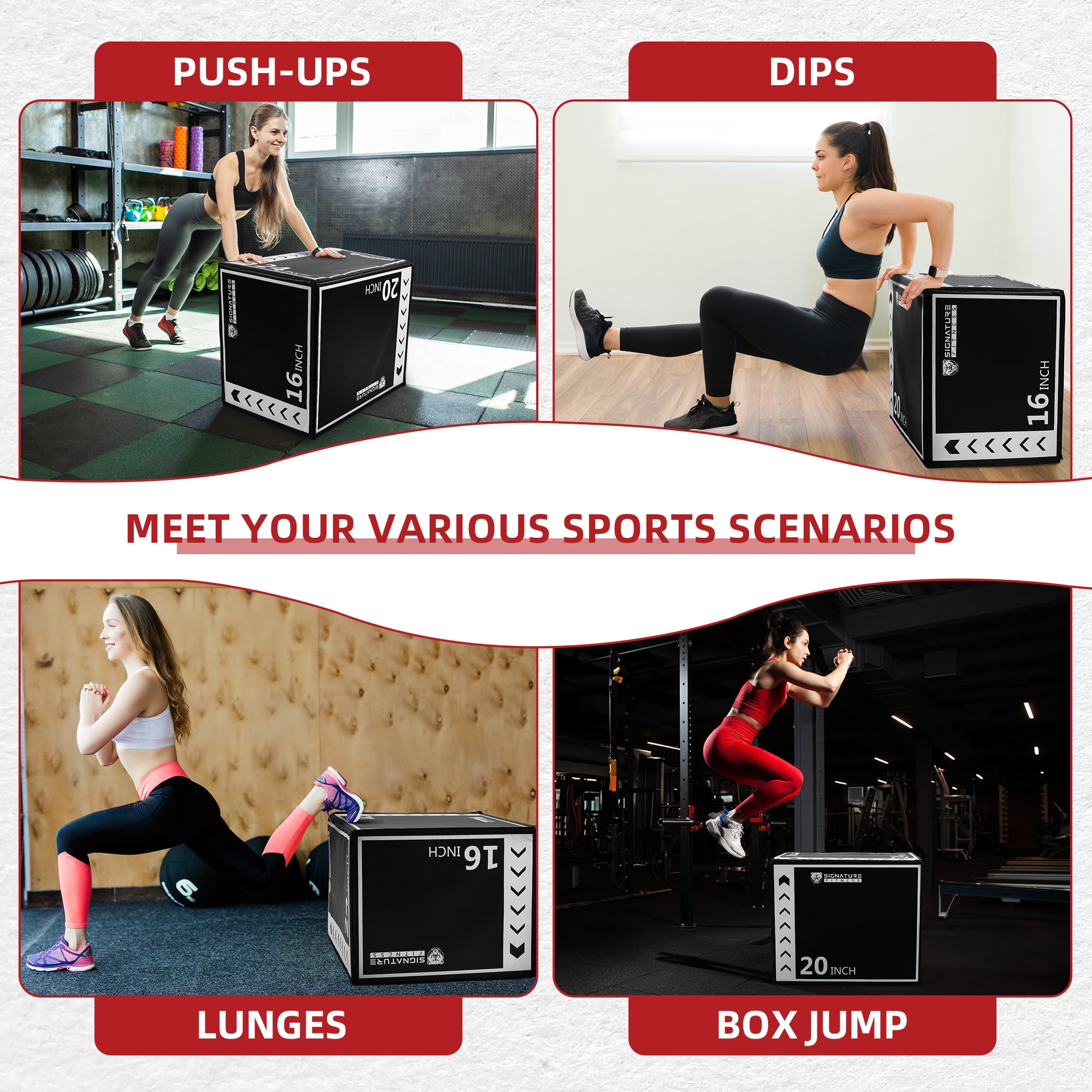 Sprint Demon 3-in-1 Rotatable Plyometric Jump Box, Jumping Trainer