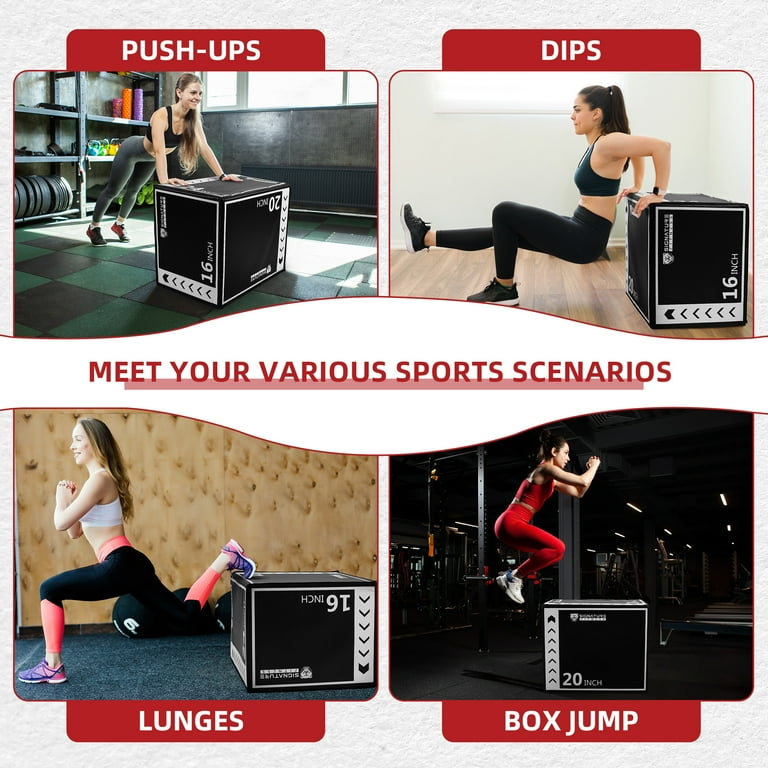 Fitvids 3-in-1 Rotatable Plyometric Jump Box, Jumping Exercise