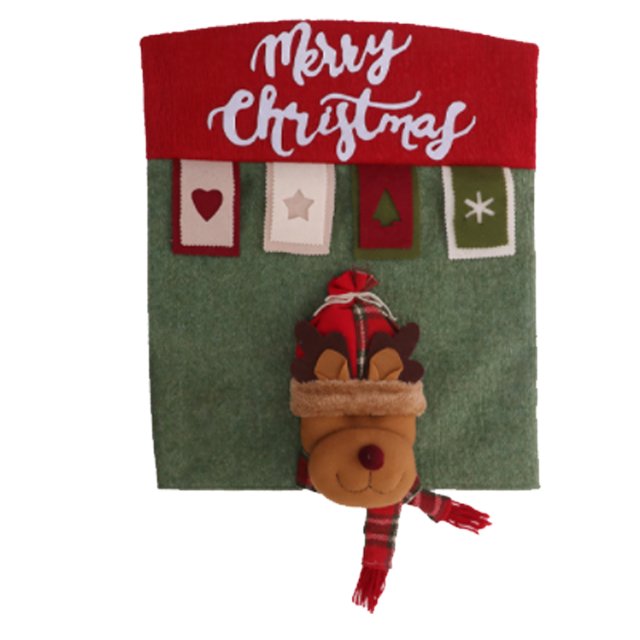 Bearachild Funda para silla de comedor de Navidad 3D, copo de nieve para sala de estar, funda antideslizante para muebles, para el hogar, Hotel, Kits de decoración para fiestas Alce