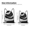 thumbnail image 2 of Disketp Abstract Black White Swirls Drawstring Backpack Drawstring Gym Bags Draw String Bags for Sports, Gym, Travel, Swimming, Beach-Small, 2 of 6