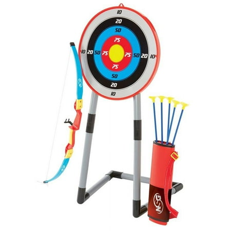 UPC: 0039035036333 | NSG Deluxe Bow & Arrow Archery Set for Kids – Toy Archery Bow with Large Freestanding Target Suction Cup Arrows and Quiver – Toys for Children Above 6 Years of Age