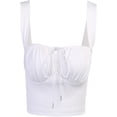 thumbnail image 1 of xiaxaixu Woman's Solid Color Camisole, Lace-up Slim Midriff-baring Waistcoat, 1 of 5