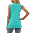 thumbnail image 5 of Fantaslook Tank Tops for Women Summer Square Neck Sleeveless Casual Tops Side Split Shirts, 5 of 9