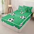 thumbnail image 2 of Homewish Green Soccer Court Zipper Full Size Comforter Sets with Fitted Sheet and 2 Pillowcases,Football Sport Games Zipper Bedding Set,Reversible,4 Pieces, 2 of 7
