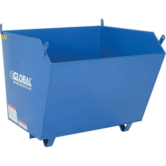 1-1/2 Cubic Yard Low-Profile Self-Dumping Forklift Hopper, 6000 Lb. Cap.