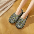thumbnail image 5 of KLL Modern Yellow Excavator Slippers for Women Men House Slip on Indoor Outdoor Bedroom Furry Fleece Lined Ladies Comfy Anti-Skid Rubber Hard Sole-Large, 5 of 8