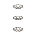 thumbnail image 4 of Minnieouse Anillo de diamantes de imitación Estilo simple brillante Anillos de lazo románticos Dorado Type4 NO4, 4 of 6