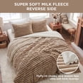 thumbnail image 6 of Regency Heights Twin/Twin XL Size Comforter Set, Fluffy Ribbed Plush Comforter Set, 2-Piece Bedding Set, Brown Ombre, 6 of 8