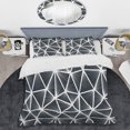 thumbnail image 2 of Designart 'Black & White Geometric Decorative Pattern' Modern Duvet cover-, 2 of 5