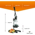 thumbnail image 6 of Manual Fruit Juicer - Commercial Grade Home Citrus Lever Squeezer for Oranges, Lemons, Limes, Grapefruits and More - Stainless Steel and Cast Iron - Non-skid Suction Cup Base - 15 Inch - Black - by..., 6 of 6