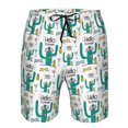 thumbnail image 4 of Kdxio Hello Summer Pattern Mens Casual Shorts - Drawstring Summer Beach Sports Shorts for Men, 4 of 9