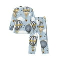 thumbnail image 2 of Bingfone Men'S Pajama Set 2 Piece Loungewear Pjs, Long Sleeve With Pajama Pants-Balloon Vintage, 2 of 9
