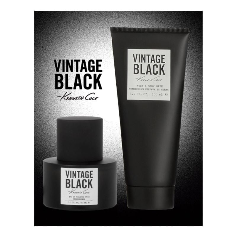Kenneth Cole Vintage Black Cologne Gift Set for Men, 2 Pieces