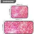 thumbnail image 3 of Bright Pink Laopard Kitchen Rug Mats 2PCS Non Slip 47" x 20" + 28" x 20" Kitchen Carpet Floor Mat Hallway Rugs Anti Fatigue Doormat Home Decor, 3 of 7