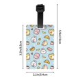 thumbnail image 4 of Luggage Tags for Suitcases, Funny Cute Rabbit Milk Sandwich Leather Bag Luggage Tags ID Label Tags Privacy Protection Travel Bag Labels, 4 of 6