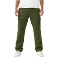 thumbnail image 5 of Mens Joggers Open Bottom Lounge Fleece Pants Casual Cargo Joggers Sweatpants with Packets, 5 of 9