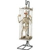Life-Size Hanging Skeleton in Cage, Over 5' Tall