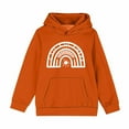 thumbnail image 2 of Spazoro Girls Hooded Sweatshirts, Long Sleeve Soft & Comfy Cute Print Fashion Fall Winter Tops for Girls Orange Size 9 T, 2 of 6