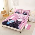 thumbnail image 2 of Erosebridal Japanese Anime Girl Full Size Sheets,Kawaii Japanese Animation Bed Sheets For Adults 4-Piece, 2 of 6