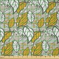 thumbnail image 2 of Ambesonne Botanical Fabric by the Yard Microfiber, Leaf Branches Autumn Time, 3 Yards, Dust and Earth Yellow, 2 of 2