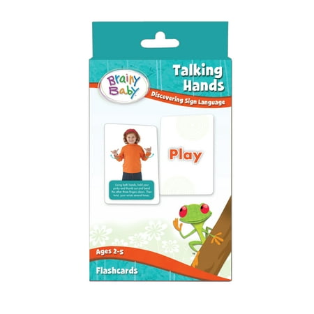Brainy Baby Teach Your Child Sign Language Talking Hands Discovering Sign Language Deluxe Edition Flashcard (Best Way To Teach Baby To Talk)