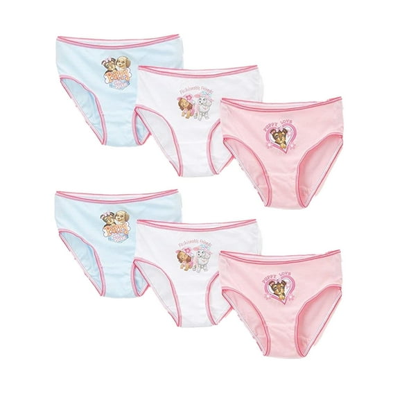 Girls' Underwear 6 Pack Panties Cotton Cute Briefs Sizes 4 - 10