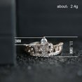 thumbnail image 4 of Womens Crown Zircon Ring Rose Gold Plated Copper High Quality Fashion Jewelry European American Design Elegant, 4 of 6