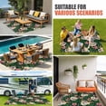 thumbnail image 4 of Tropical Flower Outdoor Rug for Patio/Deck/Porch, Non-Slip Large Area Rug 6 x 9 Ft, Green Palm Plants Straw Hat Watercolor Indoor Outdoor Rugs Washable Area Rugs, Reversible Camping Rug Carpet Runner, 4 of 8