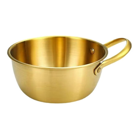 

Stainless Steel Ramen Pot Stockpot Instant Noodles Bowl Noodle Cooking Pot Kitchen Tableware Serving Bowl for Kitchen Travel Dorm M
