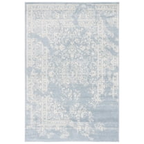SAFAVIEH Adirondack Zoey Traditional Faded Area Rug, Slate/Ivory, 4' x 6'