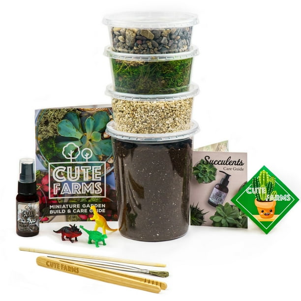 Cute Farms Terrarium Starter Kit for Adults and Kids (Large Kit