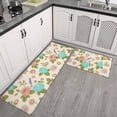 thumbnail image 2 of Pioneer Flower Floral Print Pattern Anti Fatigue Kitchen Rugs Set Of 2, Non Slip Washable Decorative Floor Mats for Kitchen Sink Laundry, 17"x30" and 17"x47", 2 of 6