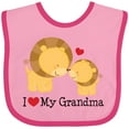 thumbnail image 3 of Inktastic I Love My Grandma Boys or Girls Baby Bib, 3 of 4