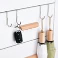 thumbnail image 4 of OOKWE Stainless Steel Hook Storage Rack Door Back Hat Towel Storage Coat Small Hanger, 4 of 14