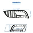 thumbnail image 5 of Unique Bargains Pair Front Fog Light Mesh Grille Honeycomb Type Grill Cover for Audi A4 B8.5 13-16 8K0807681K, 5 of 6