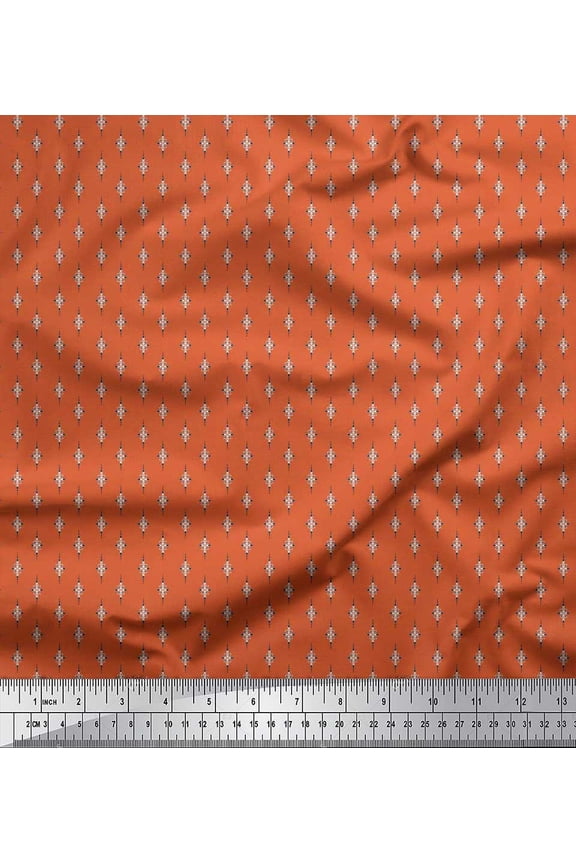 Viscose Chiffon Fabric Dot & Leaves Small Motif Shirting Print Sewing Fabric Yard 42 Inch Wide