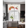 thumbnail image 3 of Tomato Carrot Swag Valances for Windows, Small Curtains Drapes, Watercolor Vegetable Modern Art Kitchen Window Curtains Over Sink Rod Pocket Window Treatment Valance for Bedroom/Bathroom 56"x36", 3 of 5