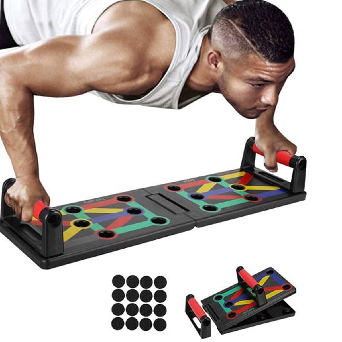 12 In 1 Multifunctional Foldable Home Exercise Fitness Equipment Push Up Bars Suitable for Men to Exercise at Home and Outdoors. N\W Press Up Board Portable Push Up Training Frame 