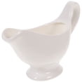 thumbnail image 2 of White Ceramic Gravy Boat for Home Use Durable and Safe with Fine Workmanship 1 Pc, 2 of 8