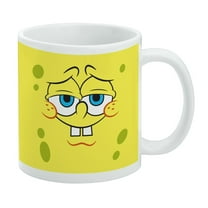 SpongeBob Confident Face Ceramic Coffee Mug, Novelty Gift Mugs for Coffee, Tea and Hot Drinks, 11oz, White