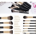 thumbnail image 2 of Brochas De Maquillaje Profesional,set 10 Con Estuche Modelo Negro, 2 of 4