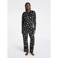 thumbnail image 2 of Joyspun Women's Dreamy Soft Collection Long Sleeve Sleep Top and Straight Leg Pants Pajama Set, 2-Piece, Sizes XS-3X, 2 of 5