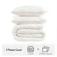 thumbnail image 3 of Cotton Bedding Set 3-Piece King Cotton Gauze Embroidered Quilt Set,White,Comforter Set, 3 of 22