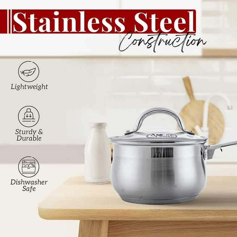  Cooking Light Stainless Steel Saucepan, Classic Belly