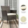 thumbnail image 4 of Outdoor Patio Furniture Set,4 Piece Rattan Conversation Set with Cushions, Coffee table, Modern Outdoor Furniture for Yard, Poolside, Balcony, and Patio, 4 of 8