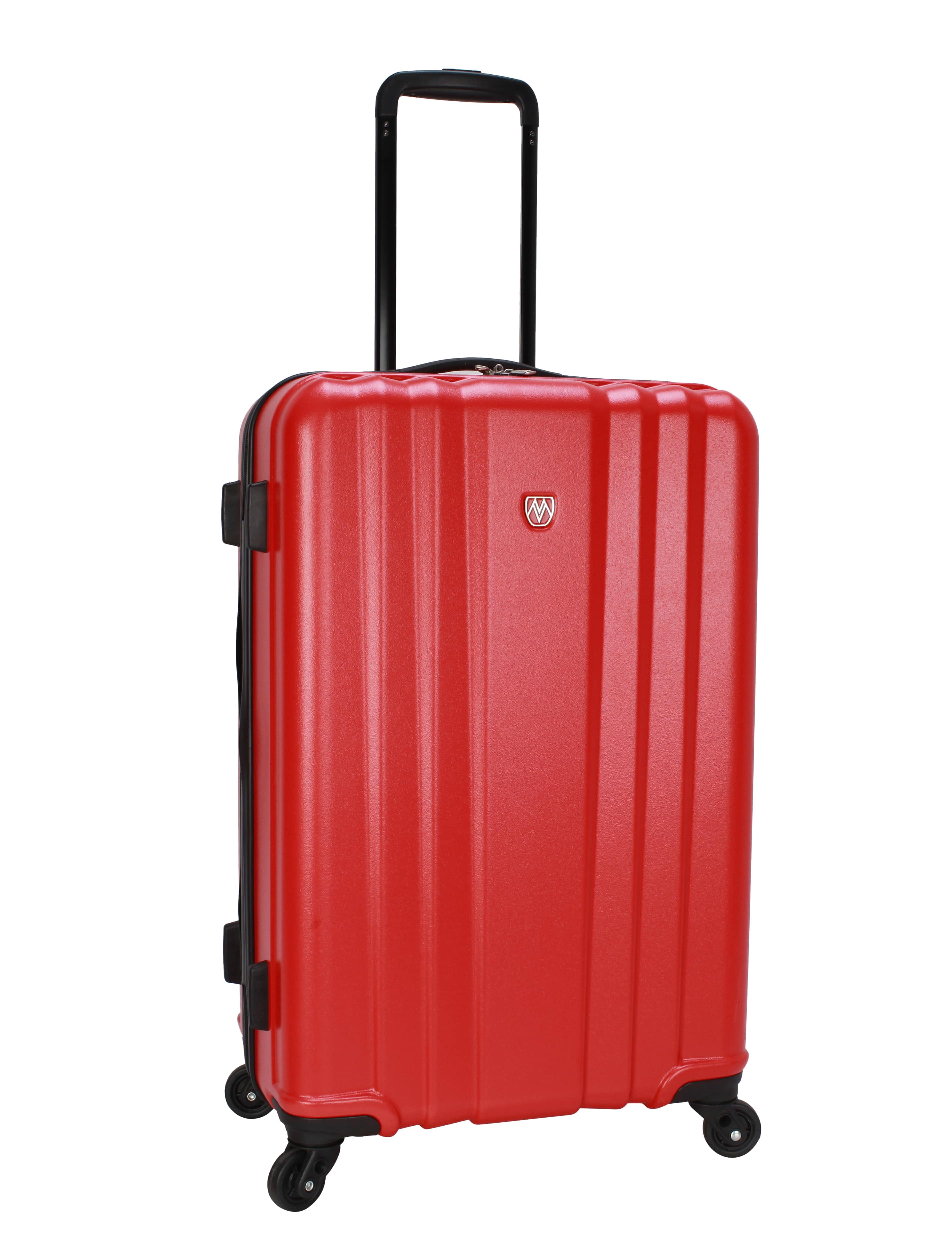 Moda ABS Hard Side 3 Piece Luggage Set, Includes 28-inch and 24-inch Checked and 20-inch Carry-on Luggage, Coral