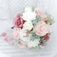 thumbnail image 4 of Artificial Rose Flower Bouquet with Green Leaves Fake Silk Floral, 4 of 4